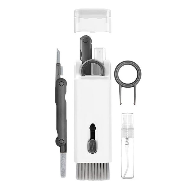 JShteea Kit Cepillo Limpieza para Teclado 7 en 1 Herramientas Lápiz Limpiador Computadora (Negro)