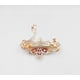 thumbnail image 2 of Broche Frances Metalico Para El Cabello Flores De Colores cafe AN Broche flores, 2 of 2
