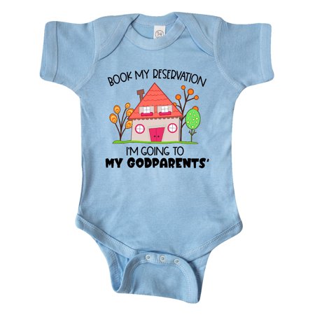 

Inktastic Book my Reservation! I m Going To My Godparents - House Gift Baby Boy or Baby Girl Bodysuit