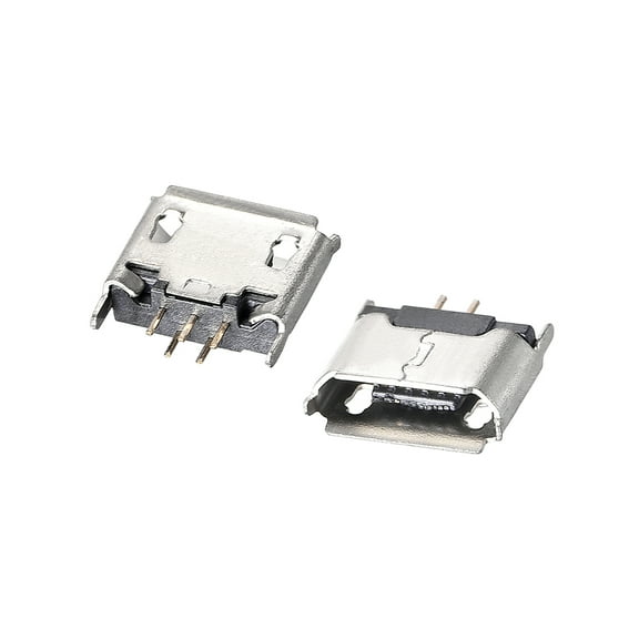 Uxcell 5-Pin 180 Degree Female Micro PCB USB Port 20 Count