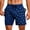 Blue Shark, variant on Men's Swim Trunks with Compression Liner, Summer Quick Dry Beach Drawstring Board Shorts，5" Inseam Swimwear Swimsuit Swimming Shorts for Men(L, Black)