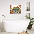 thumbnail image 5 of Fall Thanksgiving Canvas Wall Art Rural Orange Pumpkin in the Cart Maple Leaves Wall Art Autumn Thanksgiving Wall Art Home Decor Framed for Bedroom Living Room Easy to Hang,12x12 Inches, 5 of 5