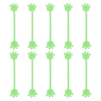 Uxcell 10 PCS Magnetic Cable Ties, Cute Elastic Silicone Cable Ties Magnetic Hand Shape Cord Clip Organizer, Green