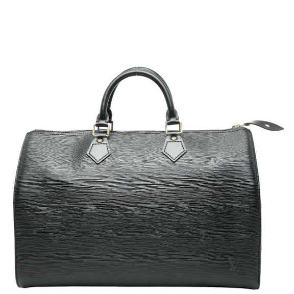 Pre-Owned Louis Vuitton Epi Speedy 35 Handbag/Boston Bag M42992 Noir Black Leather... (Good)