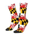 thumbnail image 2 of Womens Flag Of Maryland Pattern Dress Crew Socks Colorful Novelty Socks, 2 of 7
