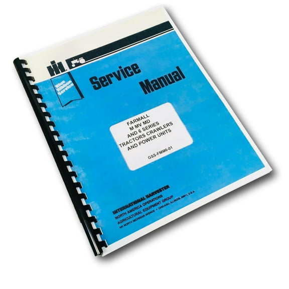 Farmall Id-6 Tractor Service Manual Shop Repair International Mccormick Ih Id6