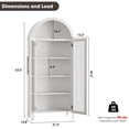 thumbnail image 1 of 63"H Arched Kitchen Pantry Storage Cabinet - Farmhouse 5 Tier Display Shelf with Adjustable Shelf and 2 Large Glass Doors, Versatile Cupboard for Kitchen, Dining Room, Living Room, 1 of 7
