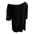 thumbnail image 5 of Bibifish Womens T-Shirts Off Shoulder Short Sleeve Loose Fit Tees Casual Summer Vacation Beach Weekend Street Style Everyday Tops, 5 of 5