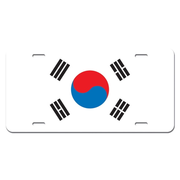 South Korea Flag Novelty License Plate