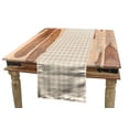 thumbnail image 1 of Shabby Flora Table Runner, Retro Geometric Checked Pattern Diagonal Rhombus Tile Pastel Colored Design, Dining Room Kitchen Rectangular Runner, 3 Sizes, by Ambesonne, 1 of 2