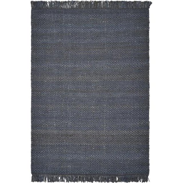 HomeRoots 352340 3 ft. 3 in. x 5 ft. 3 in. Jute Navy Area Rug