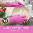 thumbnail image 5 of FINITEX Rose Red Nitrile Gloves, 3.5 Mil, Powder-Free, Latex-Free, 100-Count, for Spa, Cooking, Cleaning, Medical, Large Size, 5 of 9