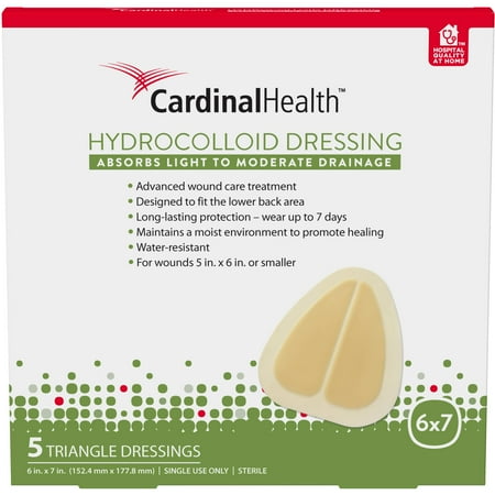 Cardinal Health Hydrocolloid Triangle Dressing, 5 count