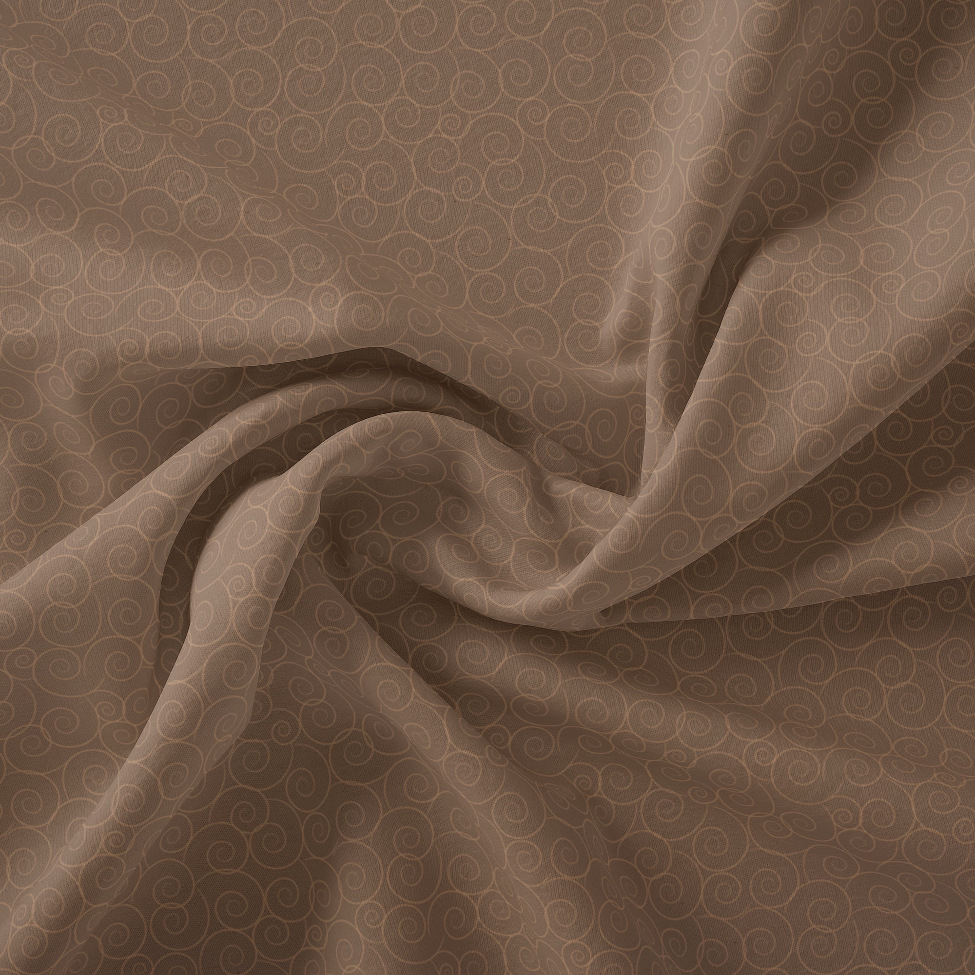 Waverly Inspirations Cut by the Yard 100% Cotton Linda's Scrolls, Brown , 44" Wide for Quilting & Sewing