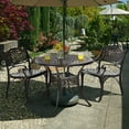 thumbnail image 4 of Costway 2PCS Patio Dining Bistro Chair All Weather Cast Aluminum Armrest Garden, 4 of 10
