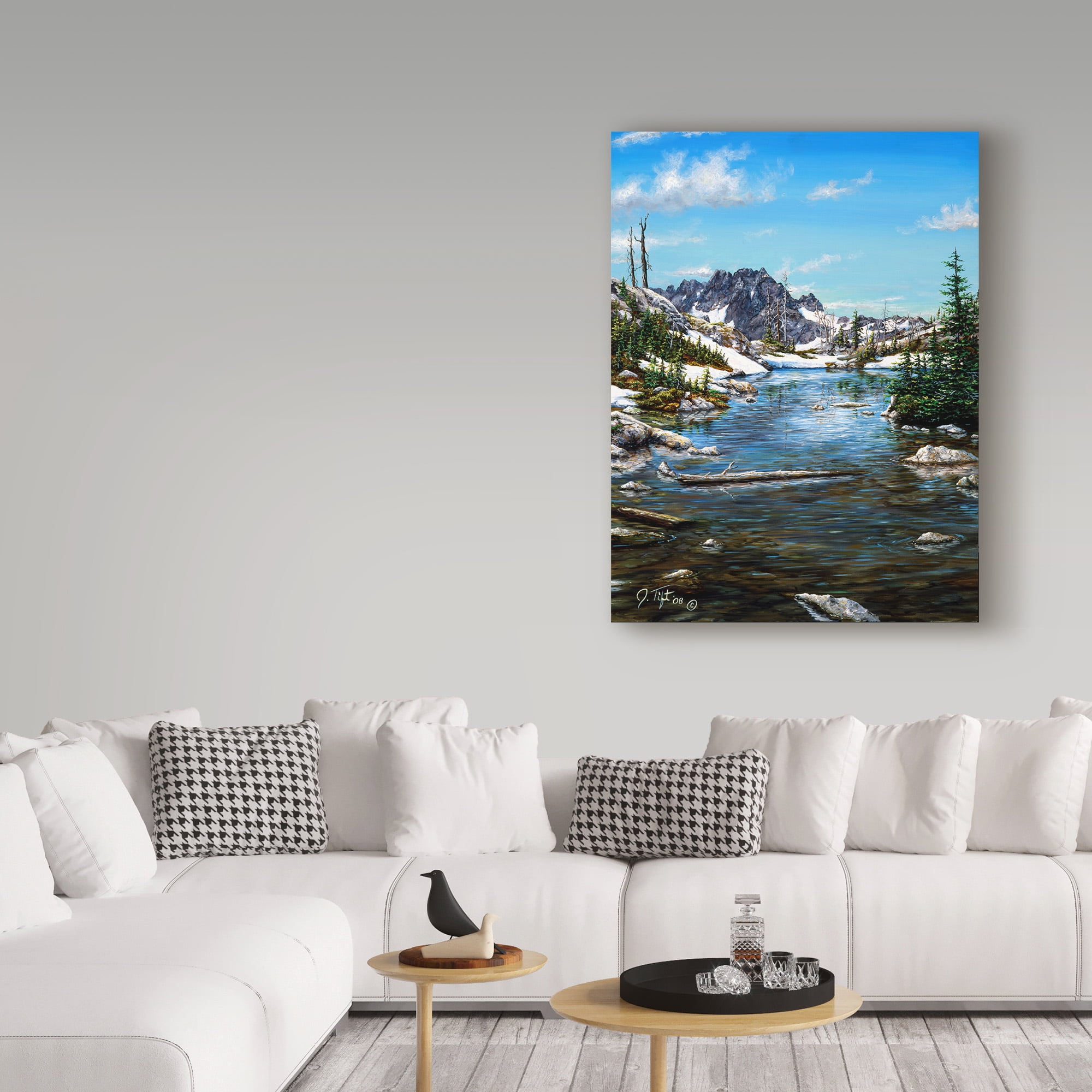 Trademark Fine Art 'Tarn Painting' Canvas Art by Jeff Tift