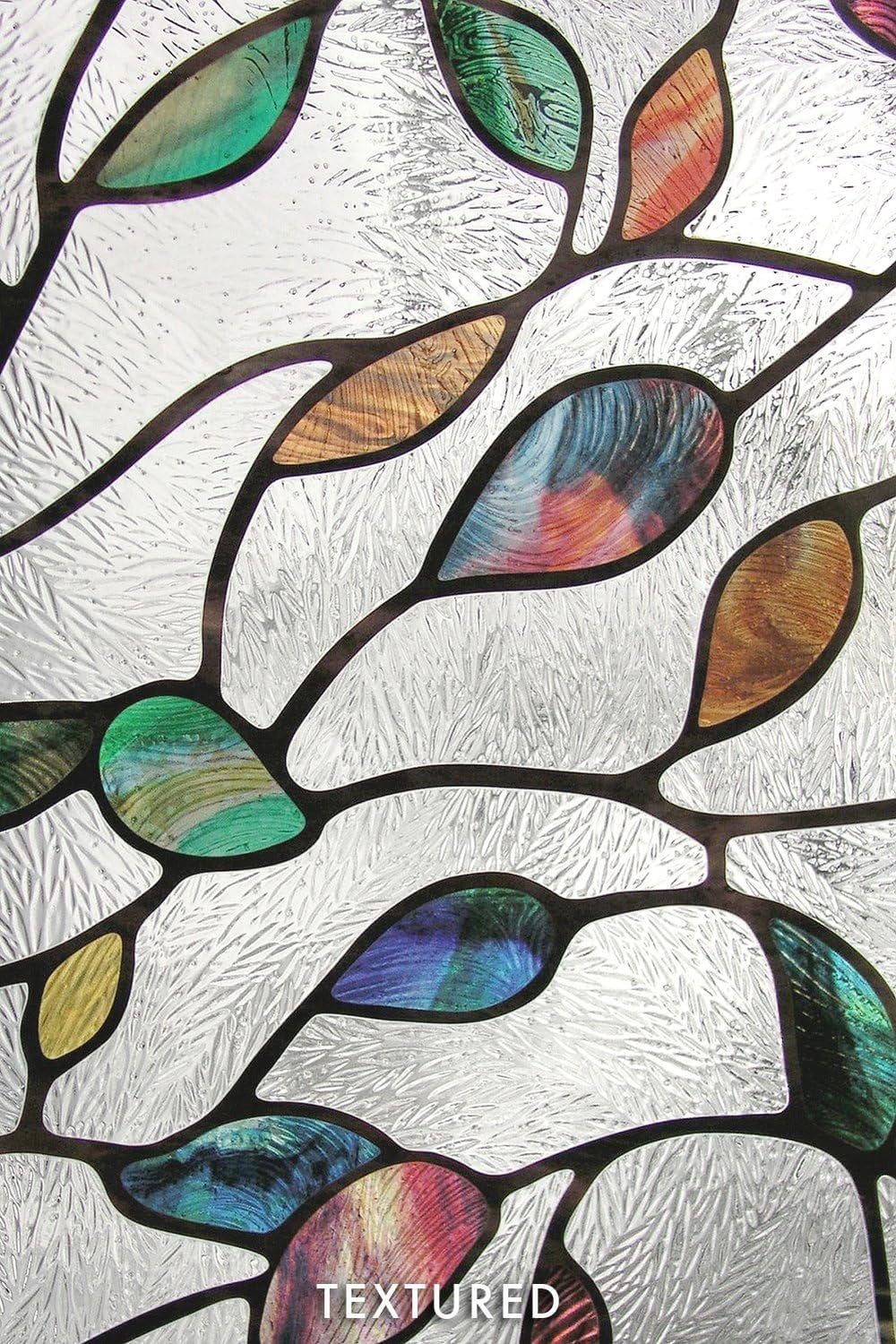 Artscape New Leaf Decorative Window Film - UV Resistant, Light Filtering - 24" x 36", Multicolor — Residential Use, Standard Application