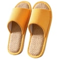 thumbnail image 2 of Women's Fuzzy Slippers Winter Warm House Shoes Anti-Skid Rubber Sole Faux Fur Sandals Slip On Open Toe Bedroom Indoor Outdoor Slipper Orange 5.5-6, 2 of 6