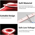 thumbnail image 4 of DAYBETTER 16.4ft Red LED Neon Rope Lights, 24v Low Voltage and IP65 Waterproof Flexible Strip Lights for Indoor Outdoor Home Decor（Include Power Adapter）, 4 of 7