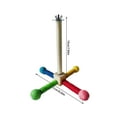 thumbnail image 2 of Rueda de ejercicio de madera colgante de paracono | Juguete de jaula interactiva giratoria para pájaros | Madera Natural con Cuerda | Masticar y moler | Para periquitos Agapornis Cacatúas | 10 cm, 2 of 5