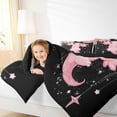 thumbnail image 5 of Feelyou 3D Kawaii Axolotl Bedding Comforter Set for Child, Black Pink Cartoon Twin Comforter Sets, Cherry Blossoms Reversible Bedding Set, Super Cozy Room Decor, 2 Pieces, 5 of 9
