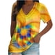 thumbnail image 1 of Camiseta de manga corta con cuello en V estampada informal para mujer a la moda Fridja bn5670, 1 of 5