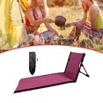 thumbnail image 1 of Silla de piso con respaldo Asientos de playa Colchoneta de playa Sillas de camping de asiento bajo Colchón Tumbona de playa Silla de playa para viajar Color Pitaya39x40x78, 1 of 8