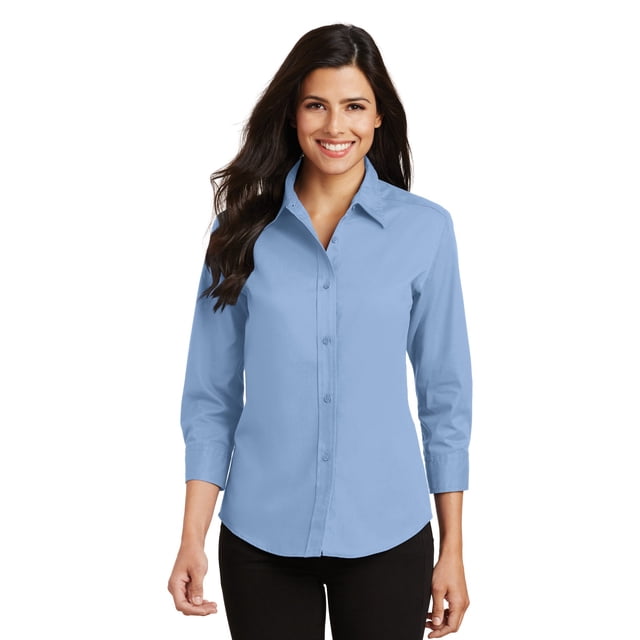 Port Authority® Ladies 3/4-Sleeve Easy Care Shirt. L612 Autoridad Portuaria L612
