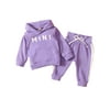 Xingqing Newborn Baby Girls Long Sleeve Hooded Tops Sweatshirt Pants 2pcs Outfits Clothes Set 12-18 Months