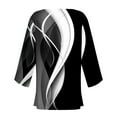 thumbnail image 5 of Lolmot Kimonos for Women Fashion Casual 3/4 Sleeve Print Chiffon Cardigan Resort Wear Lightweight Casual Loose Open Front Cardigan, 5 of 5