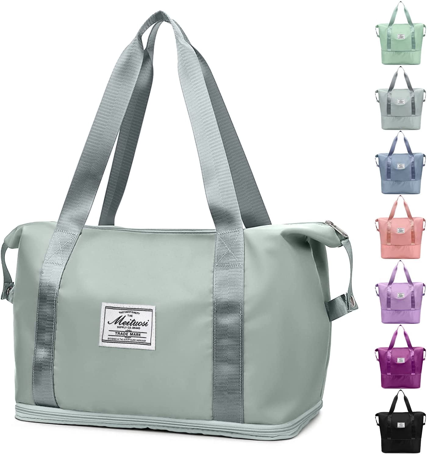 Large Capacity Folding Travel Bag Expandable, Dry and Wet Separation ...