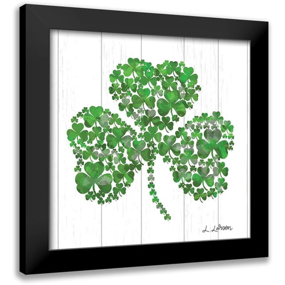 Larson, Lisa 12x12 Black Modern Framed Museum Art Print Titled - Shamrock