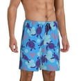 thumbnail image 2 of Wukai Ornamental Turtles Men’s Short Pajama Pants With Pockets Soft Sleep Pj Shorts for Men-3X-Large, 2 of 6