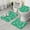 Green Christmas Snowman, variant on Green Christmas Dinosaur and Snowman Pattern Bathroom Rugs Sets 3 Piece,Toilet Cover Set,Absorbent Non Slip Bathroom Mats Sets with U-Shaped Contour Rug Toilet Rug Set
