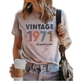 thumbnail image 2 of Viikei Women's Plus Size Short Sleeve Vintage 1971 Original Parts Cute T-Shirt, 2 of 5