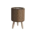 thumbnail image 2 of Kadlawus Imitation Rattan Flower Stand for Indoor Desktop, Woven Pot Plant Holder, Triangular Support Flowerpot, Plastic Potted Storage Container for Office, Home Decor, 2 of 6