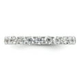 thumbnail image 3 of 14k White Gold Polished Size 9 U-Shared Prong 2 carat Diamond Complete Eternity Band, 3 of 5