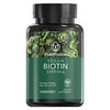 PlantFusion Biotin 5,000 mcg Vegan Vitamin Supports Health Hair, Skin & Nails, 120 Capsules, 2 Pack