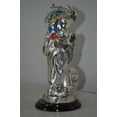 thumbnail image 6 of Nifao Clown Plays the Drams Resin Statue Silver finish – Home Office Decor Sculpture, 6"L x 6"W x 16"H, 6 of 11