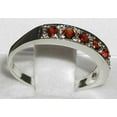thumbnail image 3 of LBG 925 Sterling Silver Natural Garnet Womens Band Ring - Sizes 4 to 12 Available, 3 of 4