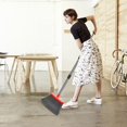 thumbnail image 7 of Upgrade Broom and Dustpan Set, TAIMASI Broom with Dustpan Combo with 52" Long Adjustable Handle, Ideal for Indoor Outdoor Garage Kitchen Room Office Lobby Use (Black&Red), 7 of 7