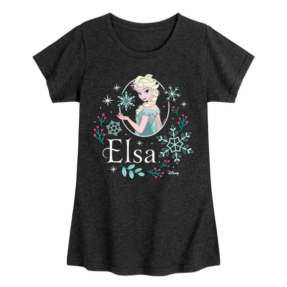Frozen - Winter - Elsa & Snowflakes - Toddler & Youth Girls Short Sleeve Graphic T-Shirt