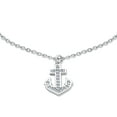 thumbnail image 2 of Bling Jewelry Womens Nautical Anchor Anklet Ankle Bracelet with Cubic Zirconia Charm Sterling Silver, 2 of 4
