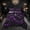 Black Purple B, variant on Feelyou Gothic Skeleton Skull Alphabet C Queen Comforter Set for Women, Purple Rose Flower Comforter Sets Queen, Black Reversible, 3-Piece, 1 Comforter and 2 Pillowcases