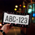 thumbnail image 4 of 1 Pcs Pink Chains License Plate Frame, License Plate Cover for Car Decorative Parts, Aluminum License Plate Bracket Holder Rust-Proof Weather-Proof for US Standard Car, 4 of 9