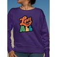 thumbnail image 2 of Love For All Colorful Banner Sweatshirt Women -Smartprints Designs, Female XX-Large, 2 of 4