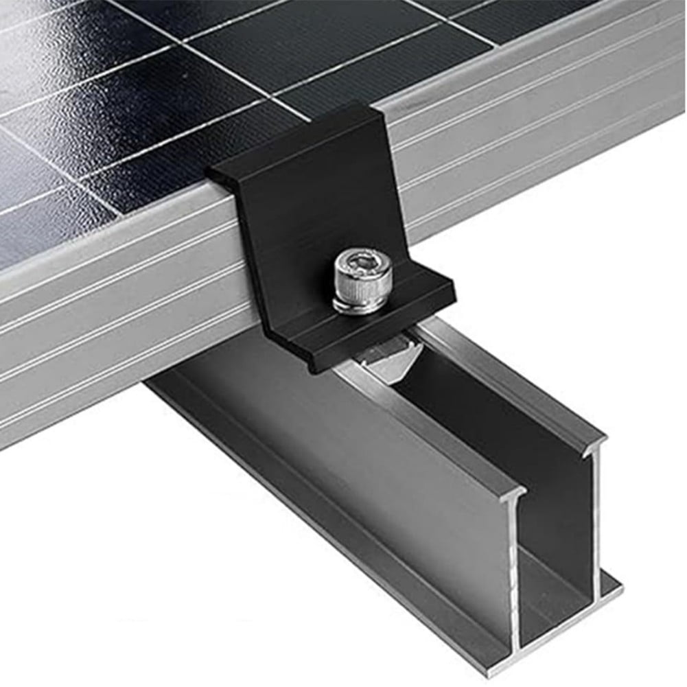 fengchenda 8Pcs Solar Module Brackets End Clamps Solar Panel Attachment With M8 Slot Wrench