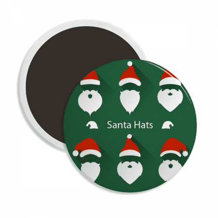 

Merry mas Santa Claus Portrait Round Ceracs Fridge Magnet Keepsake Decoration