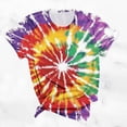 thumbnail image 5 of DeHolifer Tie Dye Shirt for Women Plus Size Casual Summer Short Sleeve Lightweight Tee T-Shirts Yellow 2XL, 5 of 6