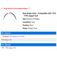 thumbnail image 2 of Rear Brake Hose - Compatible with 1976 - 1993 Jaguar XJS - Dynamic Friction, 2 of 2